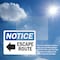Signmission Escape Route (Left Arrow) Sign With Symbol, 7 in W x Rectangle, Vinyl Decal OS-2PACK-NS-D-57-L-12136 - alternate 3